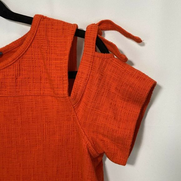 Fleur Bleue Cold Shoulder Knee Length Red Dress M - Picture 3 of 8